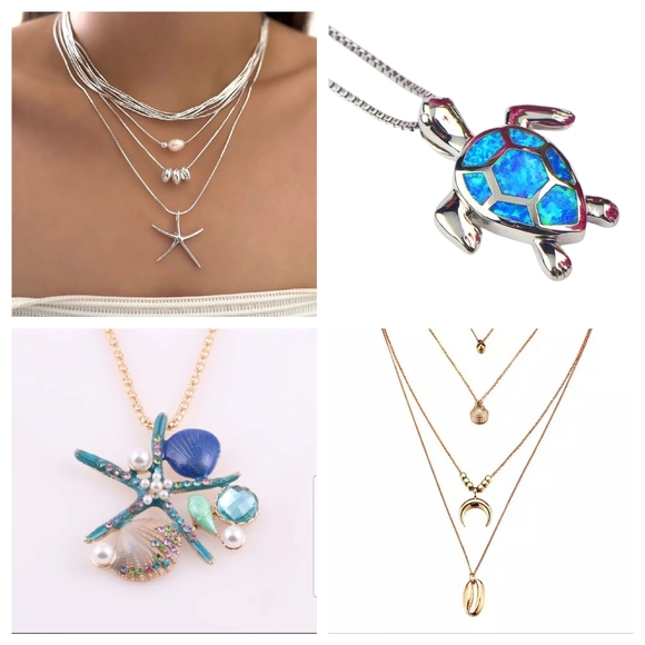 Blue Opal Turtle Pendant Necklace 925 Silver - Picture 14 of 16